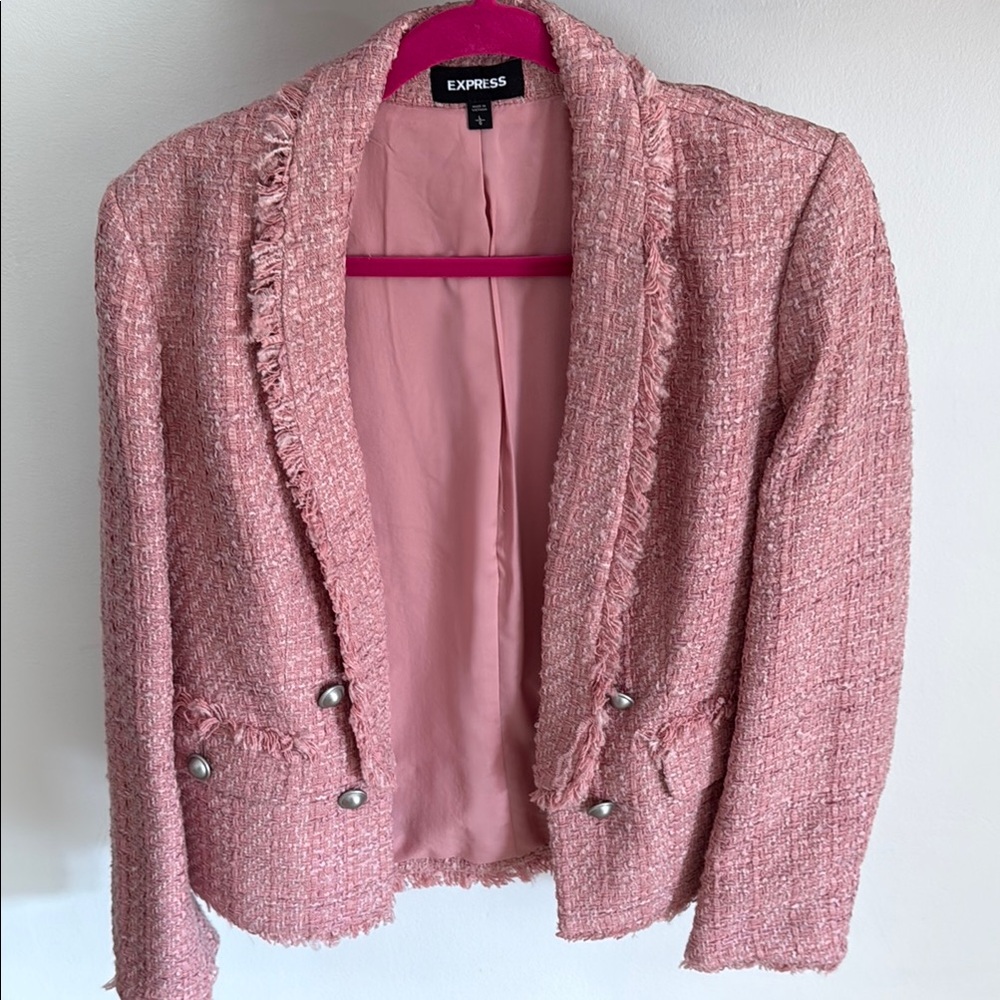 Express Pink Tweed Women's Jacket